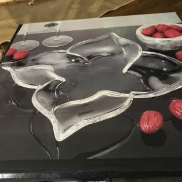 NEW - CRYSTAL FIORI SERVING PLATTER - - Picture 3 of 3